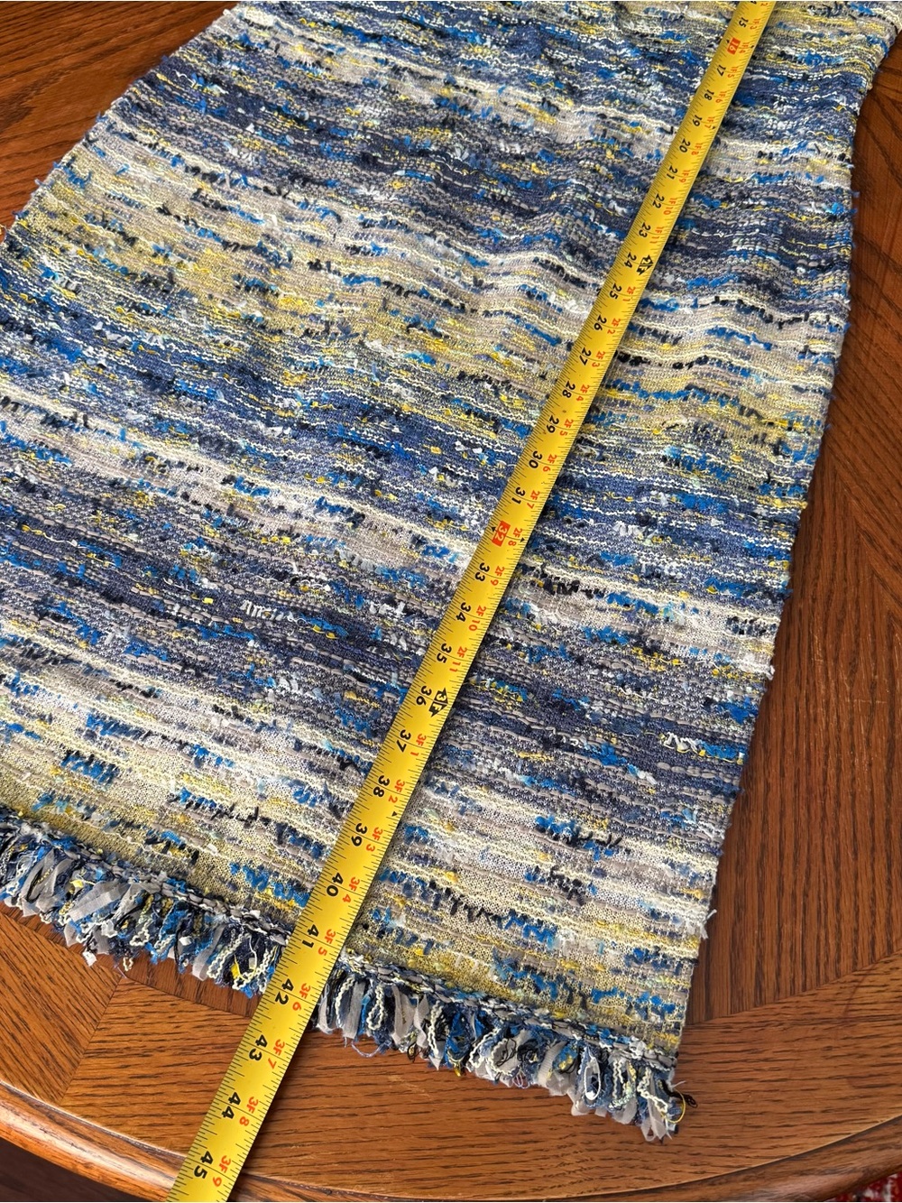 ST.JOHN Women's Tweed Blue Yellow White Gray Purple Dress Sz 12 - Picture 2 of 5